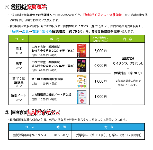 ガイダンスのご案内 看護国試専門予備校 さわ研究所