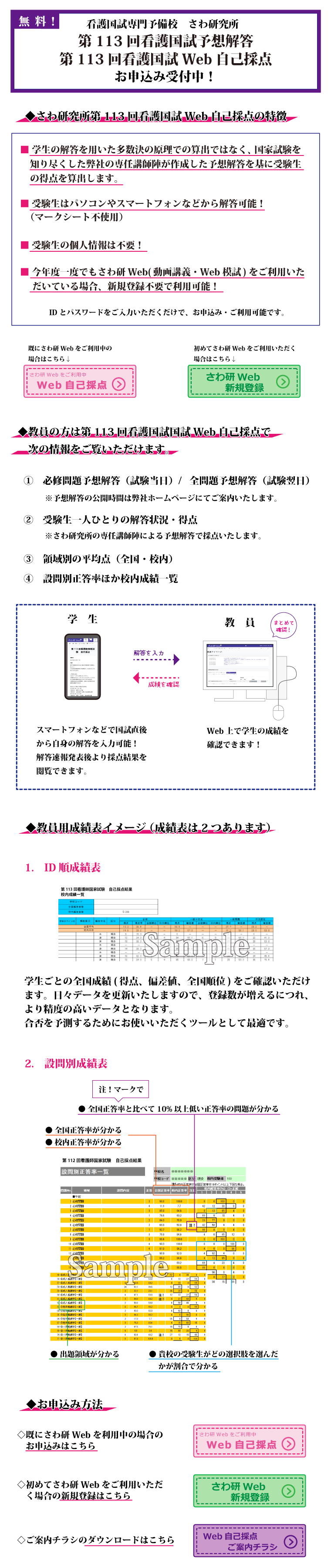 第113回看護国試Web自己採点
