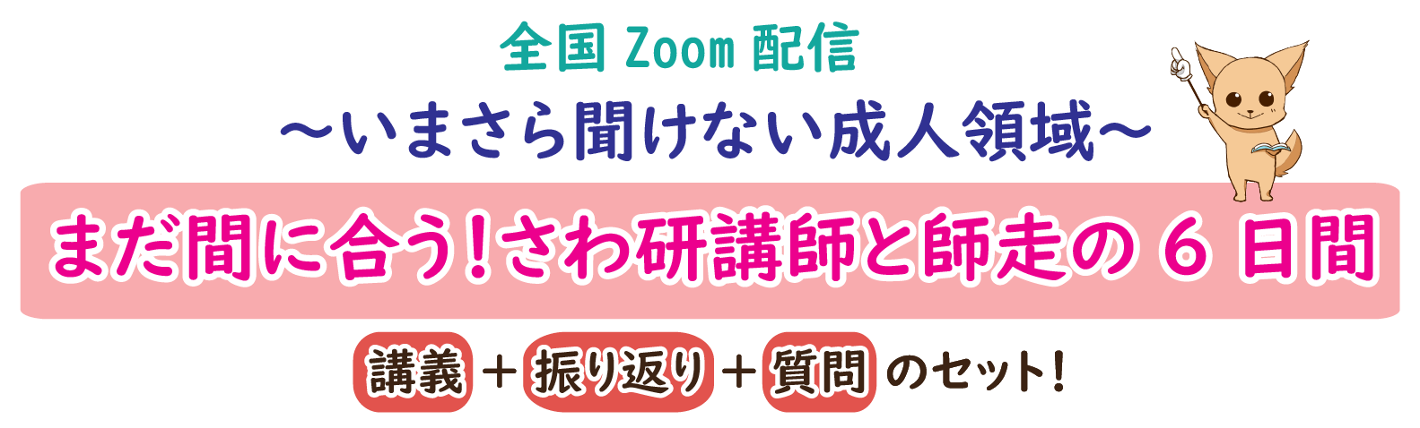 冬期講習_～いまさら聞けない成人領域～まだ間に合う!さわ研講師と師走の6日間画像