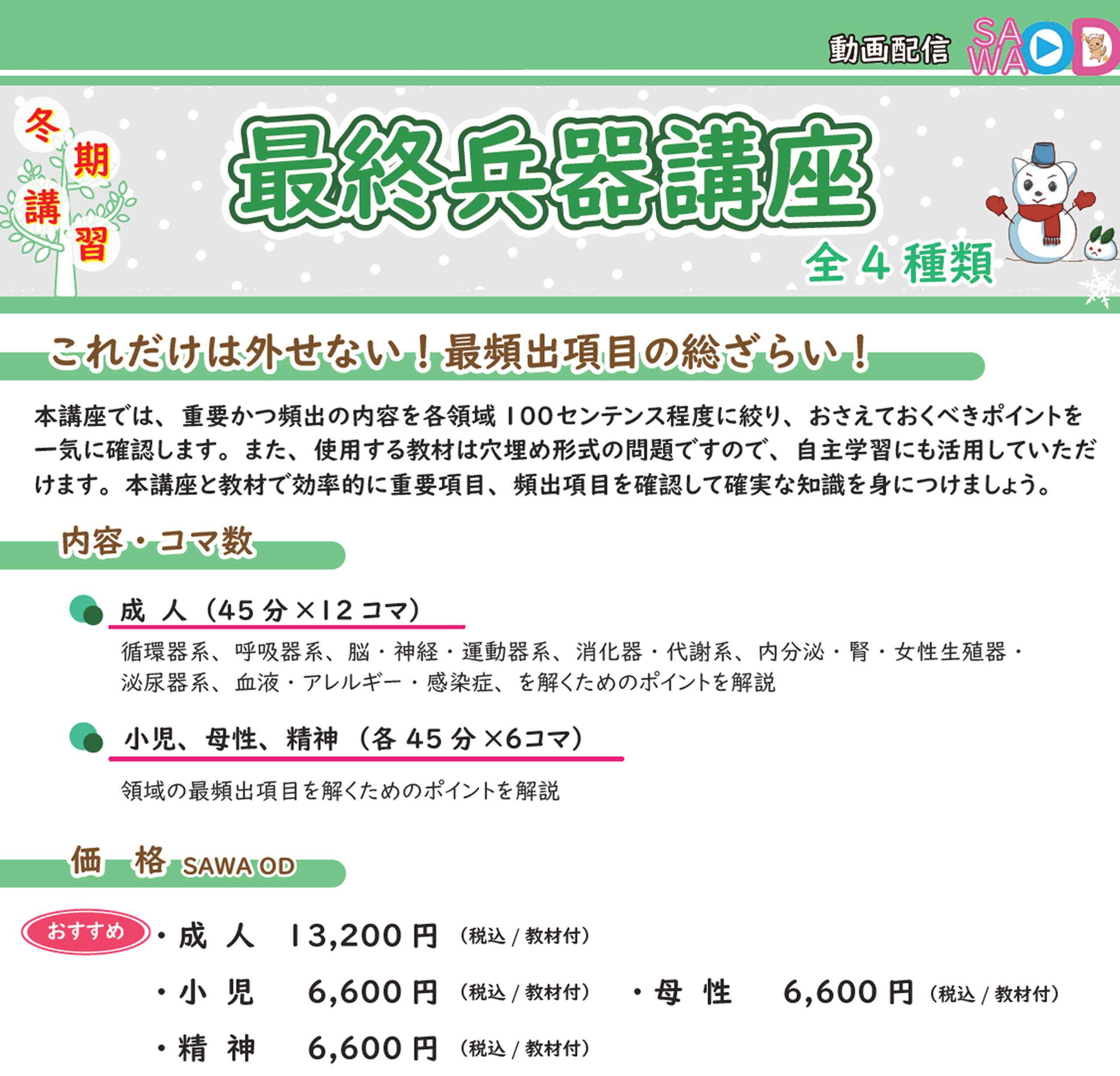 冬期講習 最終兵器講座1