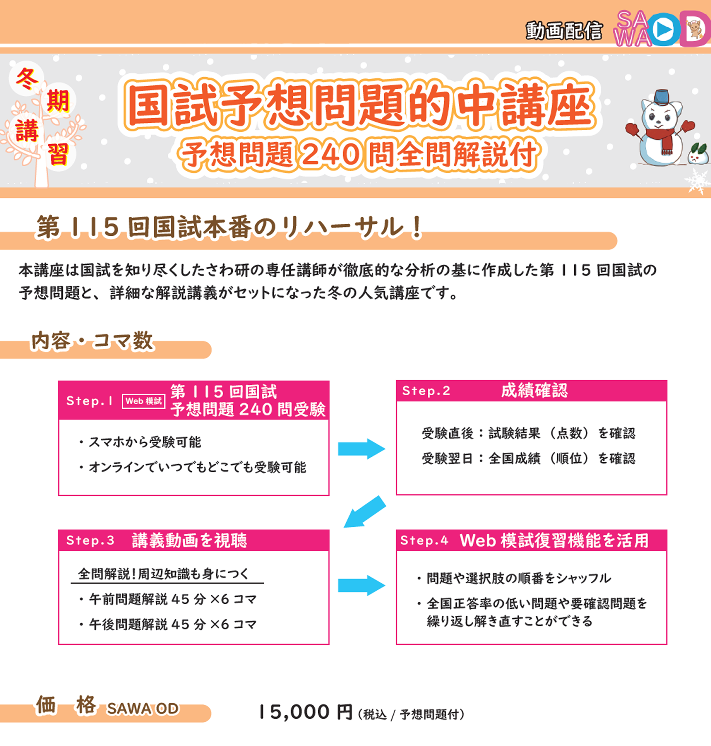 国試予想問題的中講座　予想問題240問全問解説付1