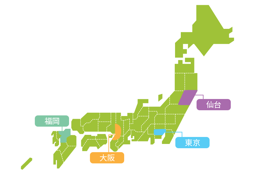 全国の地図